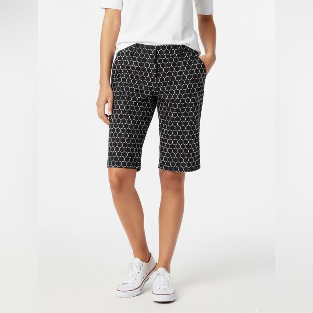 Take 50% OFF- George Think Slim Black&White Shorts, Size-18W